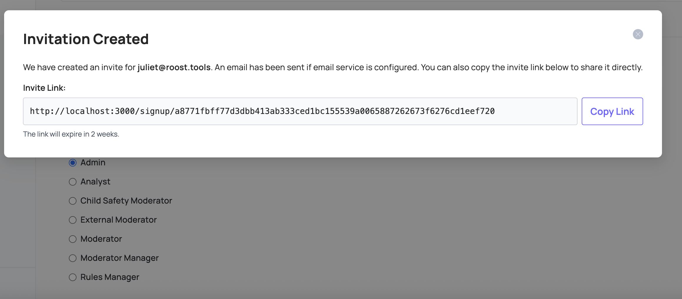 Coop’s user invitation flow