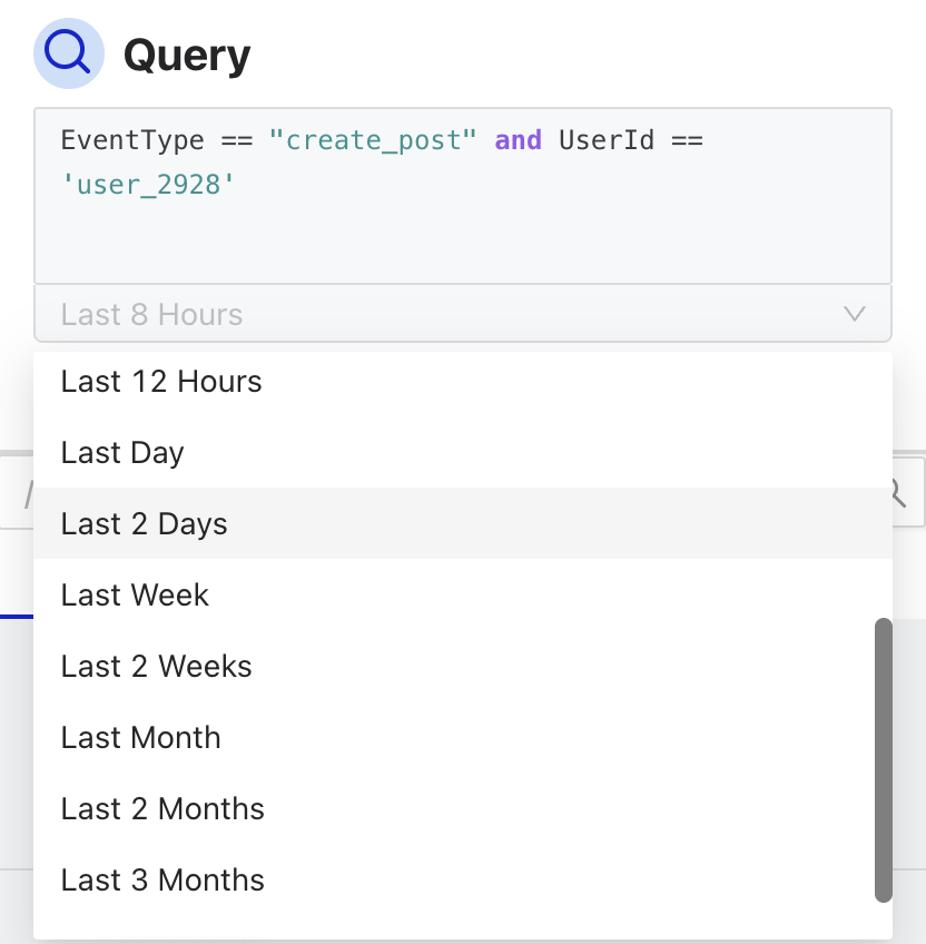 Query Time Range