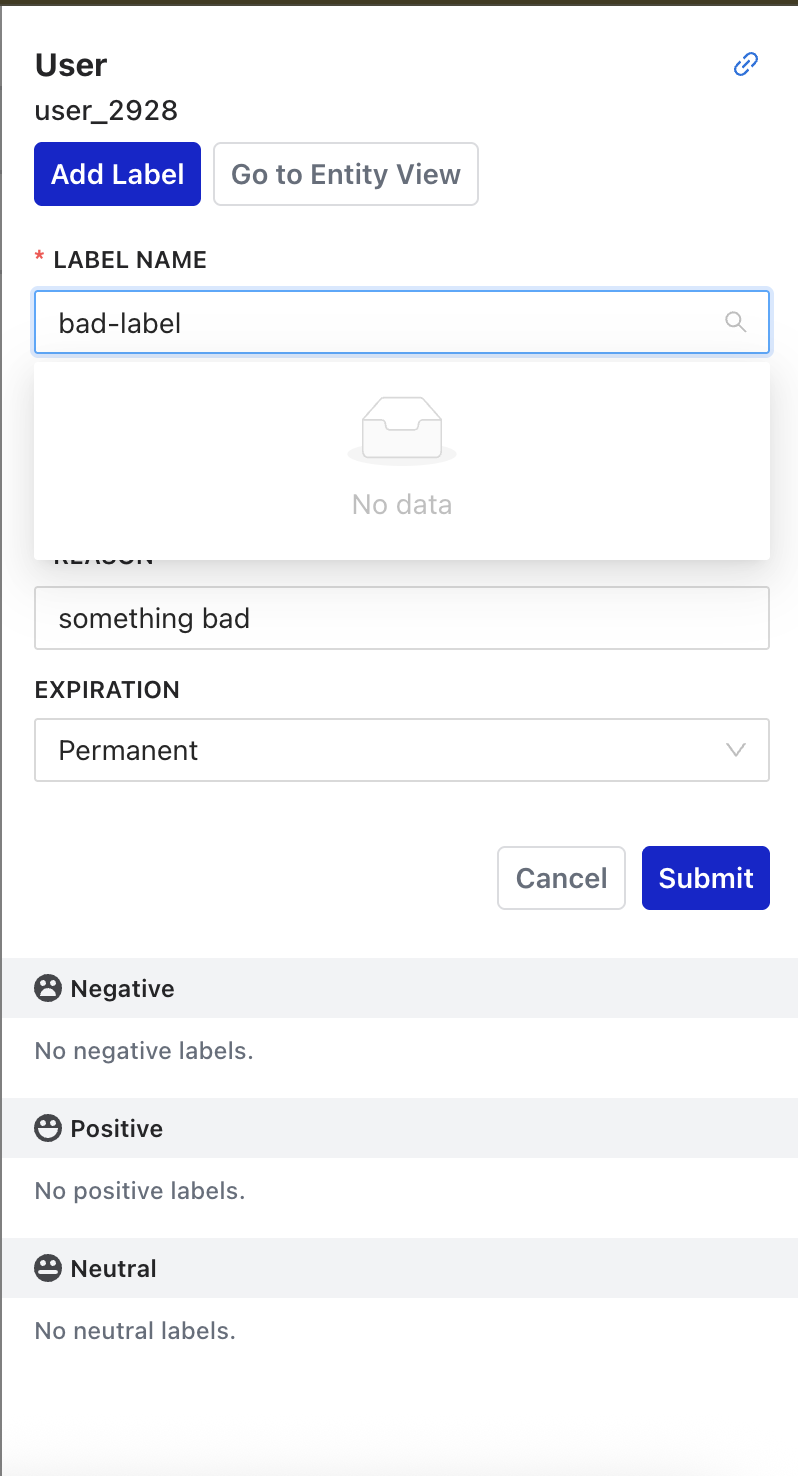 Empty Label