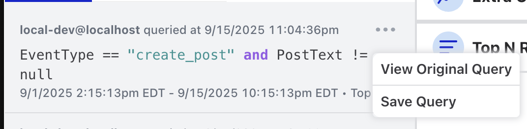 Save Query