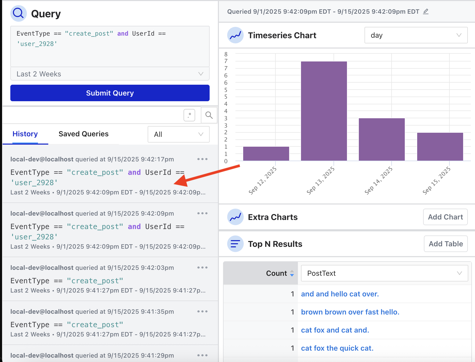 Query History