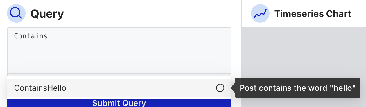 Query UDF Hover